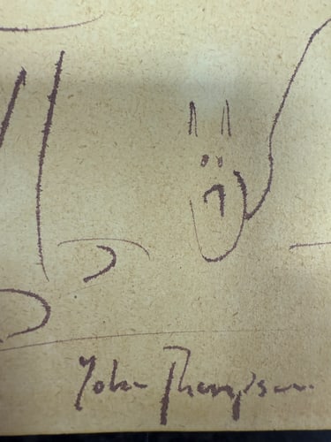 Original, Drawing, Rare, Hand Signed and dated, - 4