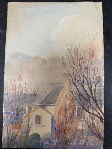 Charles. A. Sheahan (1864-1937) Original, Watercolor Drawing, Rare, Hand Signed,: Charles. A. Sheahan (1864-1937) Original, Watercolor Drawing, Rare, Hand Signed,