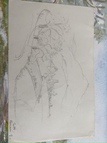 Original, Drawing, Rare, Hand Signed and dated,: Original, Drawing, Rare, Hand Signed and dated,