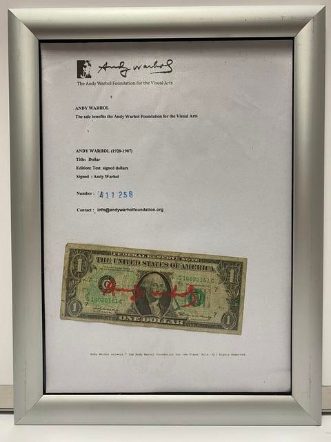Andy Warhol, One Dollars, 1976, Signed, Stamped (1 of 3)