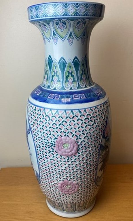 Large Chinese Ceramic Floor Vase - 4