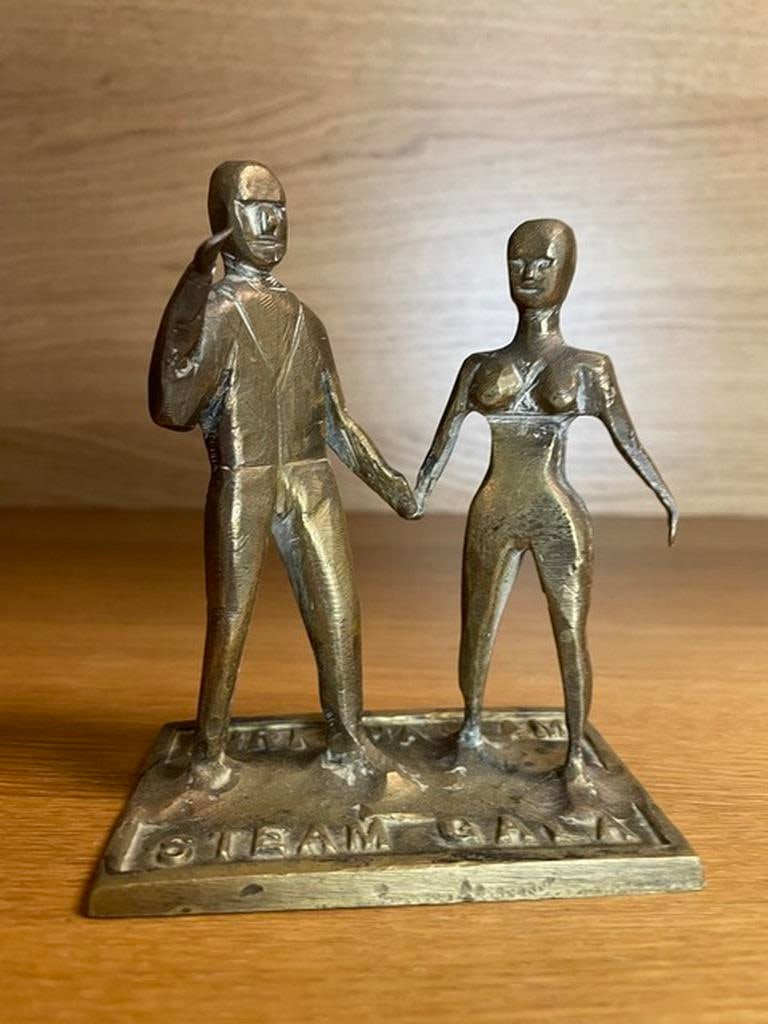 Vintage Brass Ballarinas 2 ballarinas Brass Ballerina Statue Brass (1 of 5)