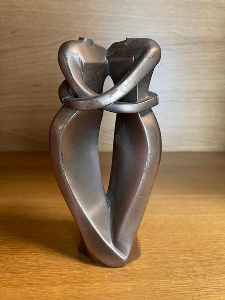 Friendship warm Embrace 11"""""""""""""""" Sculpture Heavy BRONZED Composite: Friendship warm Embrace 11"""""""""""""""" Sculpture Heavy BRONZED Composite