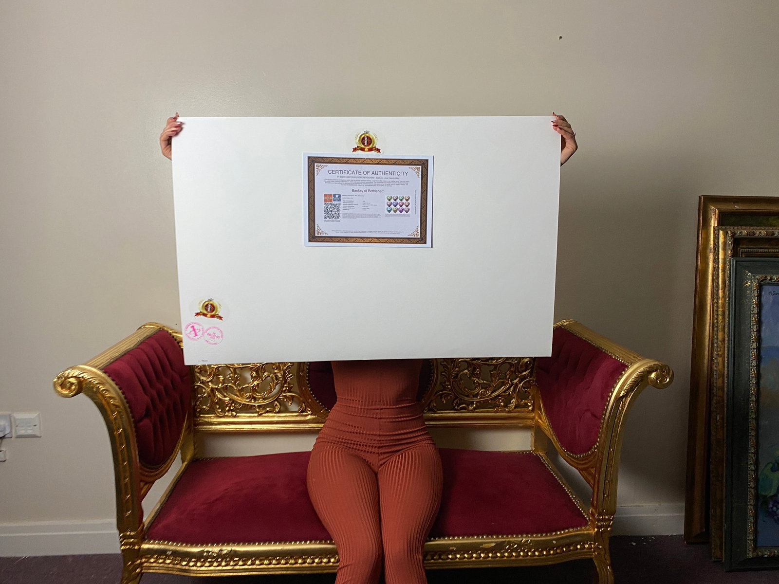 Banksy, In the manner of”, COA. Walled Off Hotel, Original, Limited Edition. Signed. Numbered. - 5
