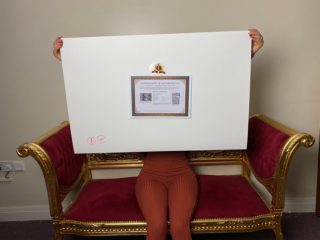 Banksy, In the manner of”, Walled Off Hotel, COA, Original, Limited Edition. Signed. Numbered - 6