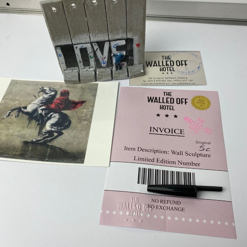 The Walled Off Hotel- Banksy, Wall Section, Original, Limited Edition, - 6