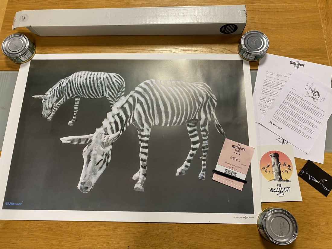 The Walled Off Hotel Gallery- ZEBRA poster by Khaled Hourani - 5