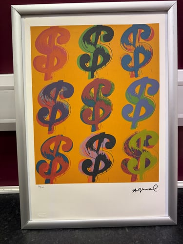 Andy Warhol, Original, Print, Limited addition, Plate signed, Seal, Stamped,: Andy Warhol, Original, Print, Limited addition, Plate signed, Seal, Stamped, Andy Warhol edition Arabic numbering - numbering 100 copies - Approximate dimensions of the sheet 57.3 x 38.4 cm - INTONSO 