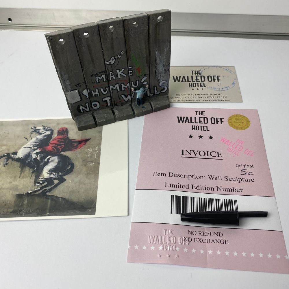 The Walled Off Hotel- Banksy, Wall Section, Original, Limited Edition, - 2