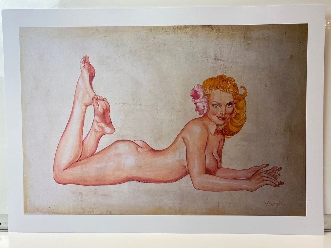 Alberto Vargas, Nude Model-2, Original Print, Limited Edition Print Plate Signed, - 4