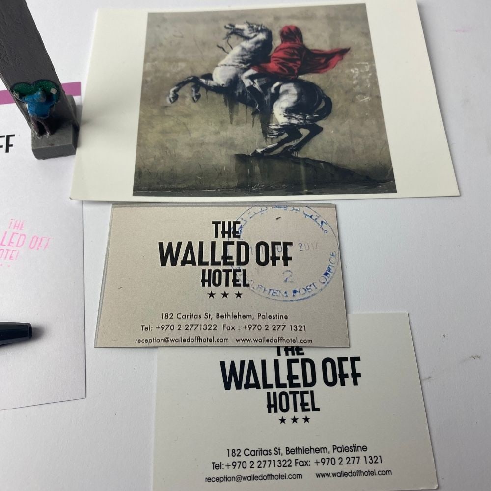 The Walled Off Hotel, Banksy, key Fob Sculpture. Original, Limited Edition, - 7