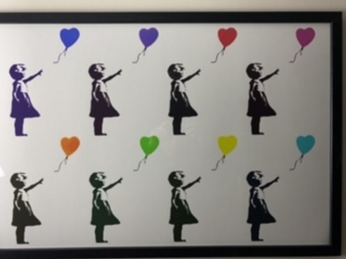 Banksy, In the manner of”, COA. Walled Off Hotel, Original, Limited Edition. Signed. Numbered. - 2