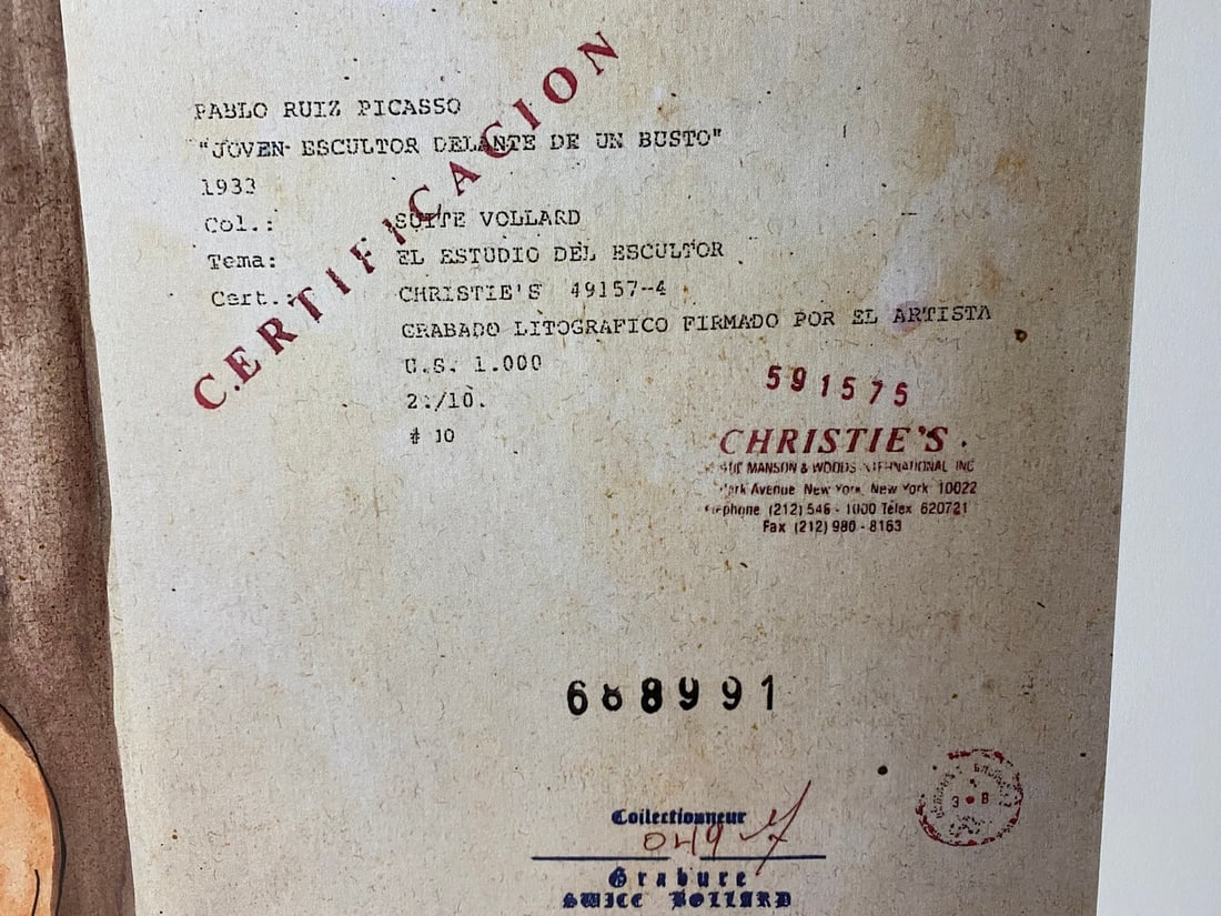Picasso, ( After ) Vollard Suite Set, 1933, Numbered -2-10- Signed In Print - 8