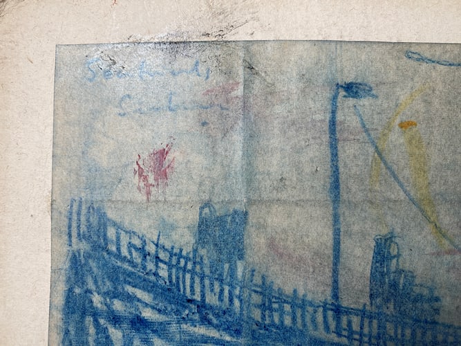 Laurence Stephen Lowry, 1960,Original, Drawing, Rare, Hand Signed and dated, - 3