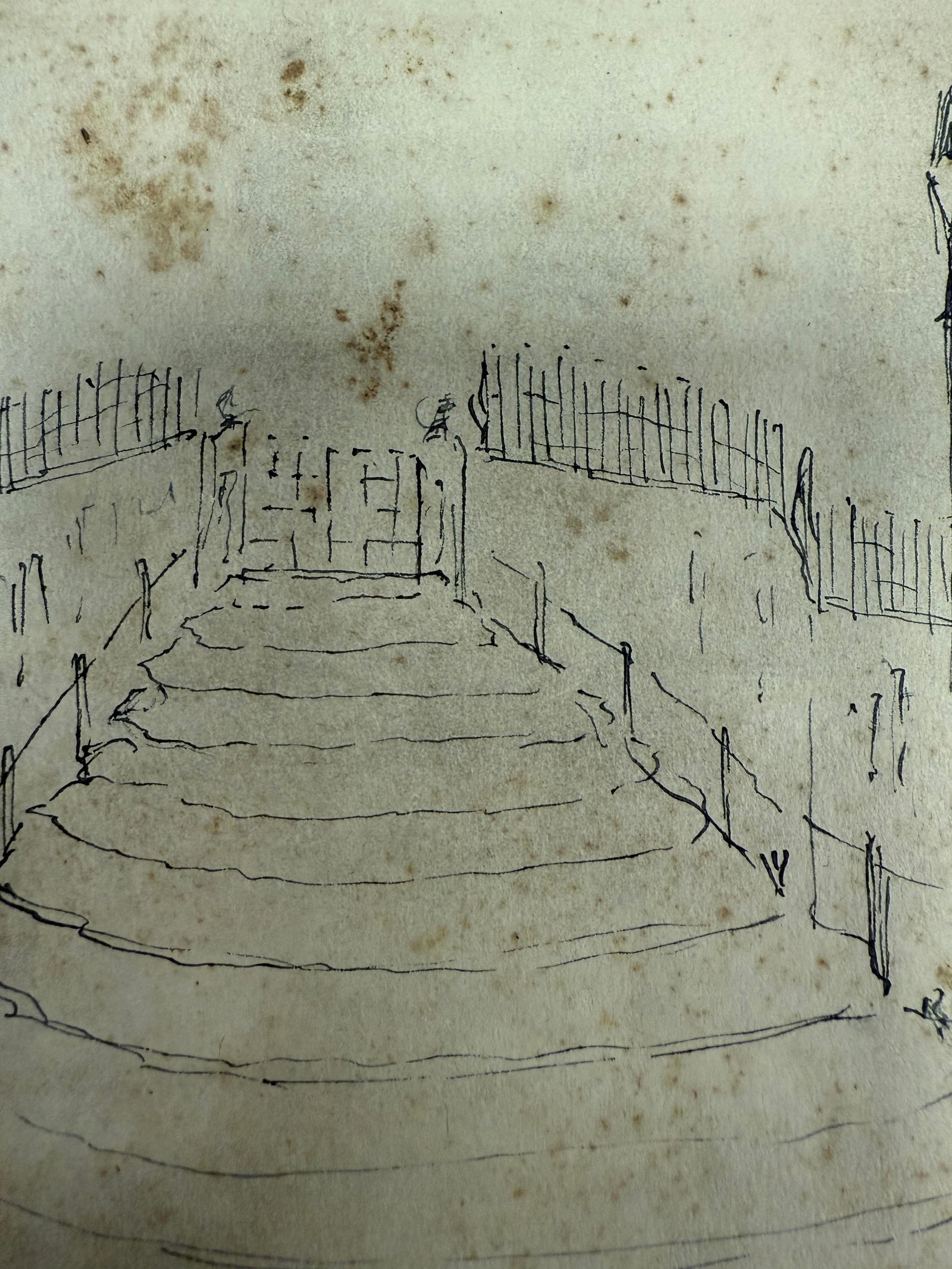 Lowry, 1950, Original, Drawing, Hand Signed, - 2