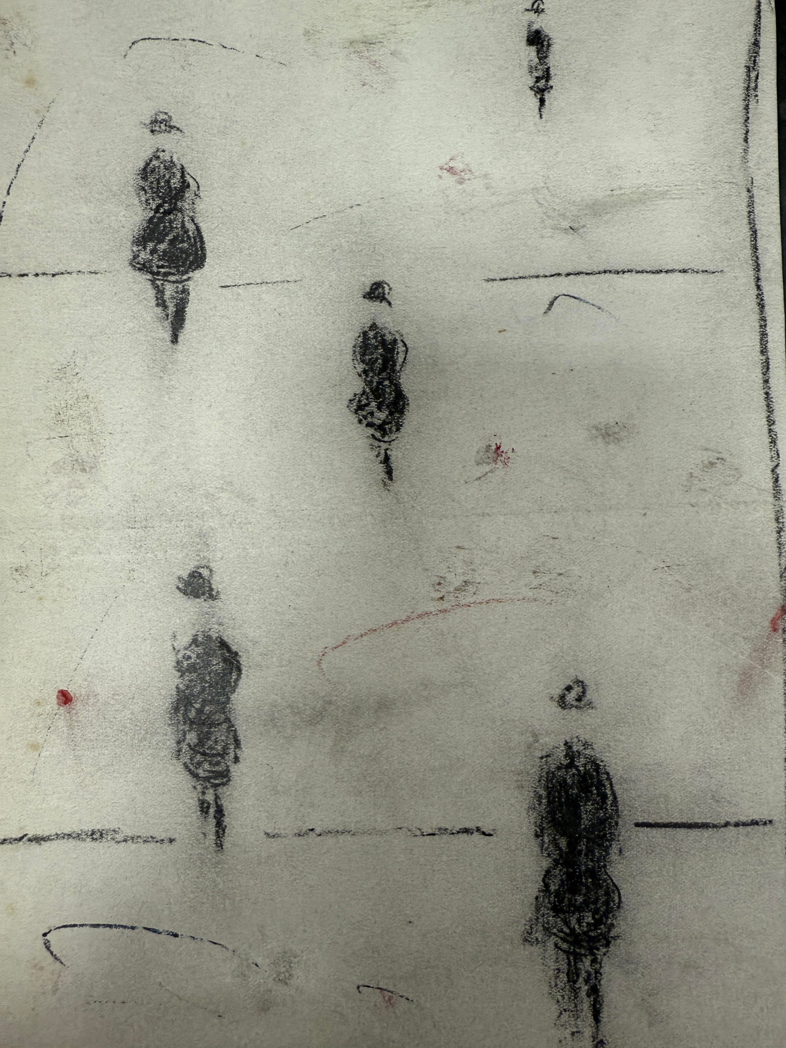 Laurence Stephen Lowry, 1958, Original, Drawing, Hand Signed, - 2