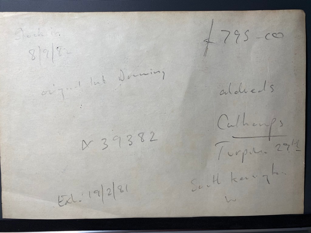 Lowry, 1959, Original, Drawing, Hand Signed, - 2