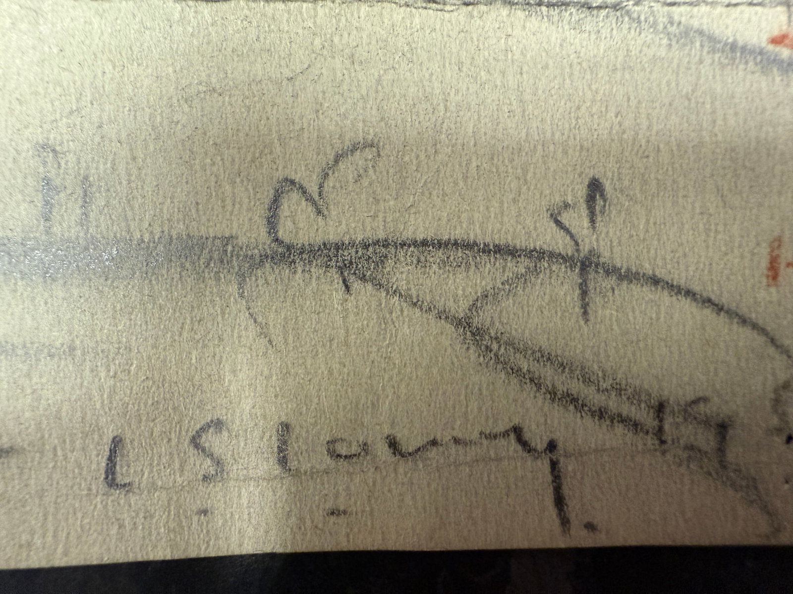 L.S.Lowry, Original, Drawing, Rare, Hand Signed and dated,1959 - 3
