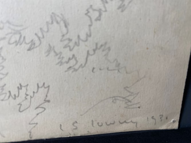Laurence Stephen Lowry, 1930, Original, Drawing, Hand Signed, Rare,95 years Old, - 5