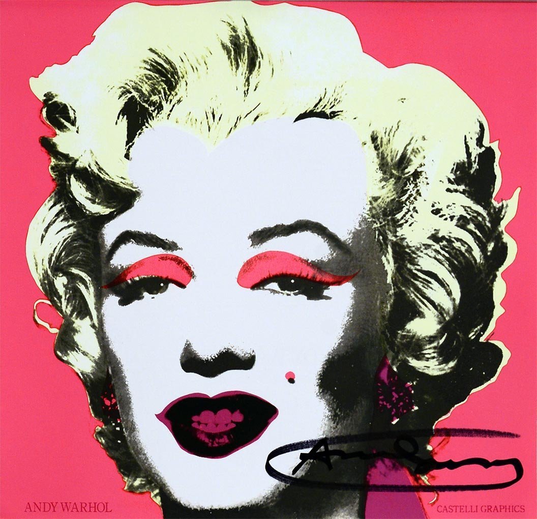 Andy Warhol Marilyn (Announcement) 1981 Hand signed: Andy Warhol Marilyn (Announcement) 1981 Hand signed offset lithograph printed in colours, from the edition of an unknown size, Paper Size: 12 x 12 inch, (305 x 305mm) Images Size: 12 x 12 inch, (305 x