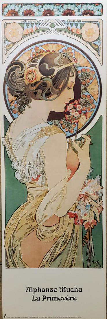 “La Primavere” by Alphonse Mucha poster: “La Primavere” by Alphonse Mucha poster size approx: 32" x 15"