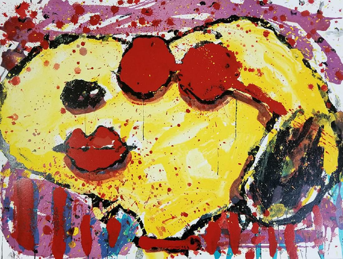 TOM EVERHART "VERY COOL DOG LIPS" PROOF LITHOGRAPH: ARTIST: TOM EVERHART TITLE: "VERY COOL DOG LIPS" MEDIUM: PROOF ORIGINAL LITHOGRAPH UNSIGNED UNNUMBERED