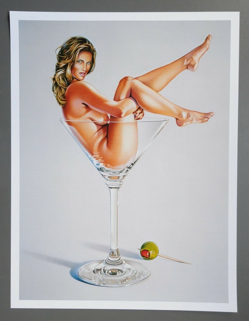 MEL RAMOS, Martini Miss # 1 ,2013 lithograph framed: MEL RAMOS, Martini Miss # 1 ,2013, Offset LITHOGRAPH print FRAMED. PAPER SIZE: 41 x 54 cm