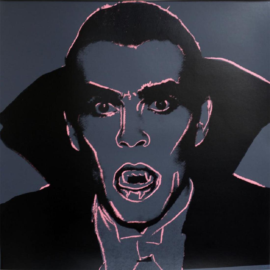 Warhol, Andy Myths Dracula from Myths Portfolio: Warhol, Andy Myths Dracula from Myths Portfolio 1981 Silkscreen, on Lenox Museum Board Proof, not signed and not numbered Paper size 38 x 38 inch Images size 38 x 38 inch