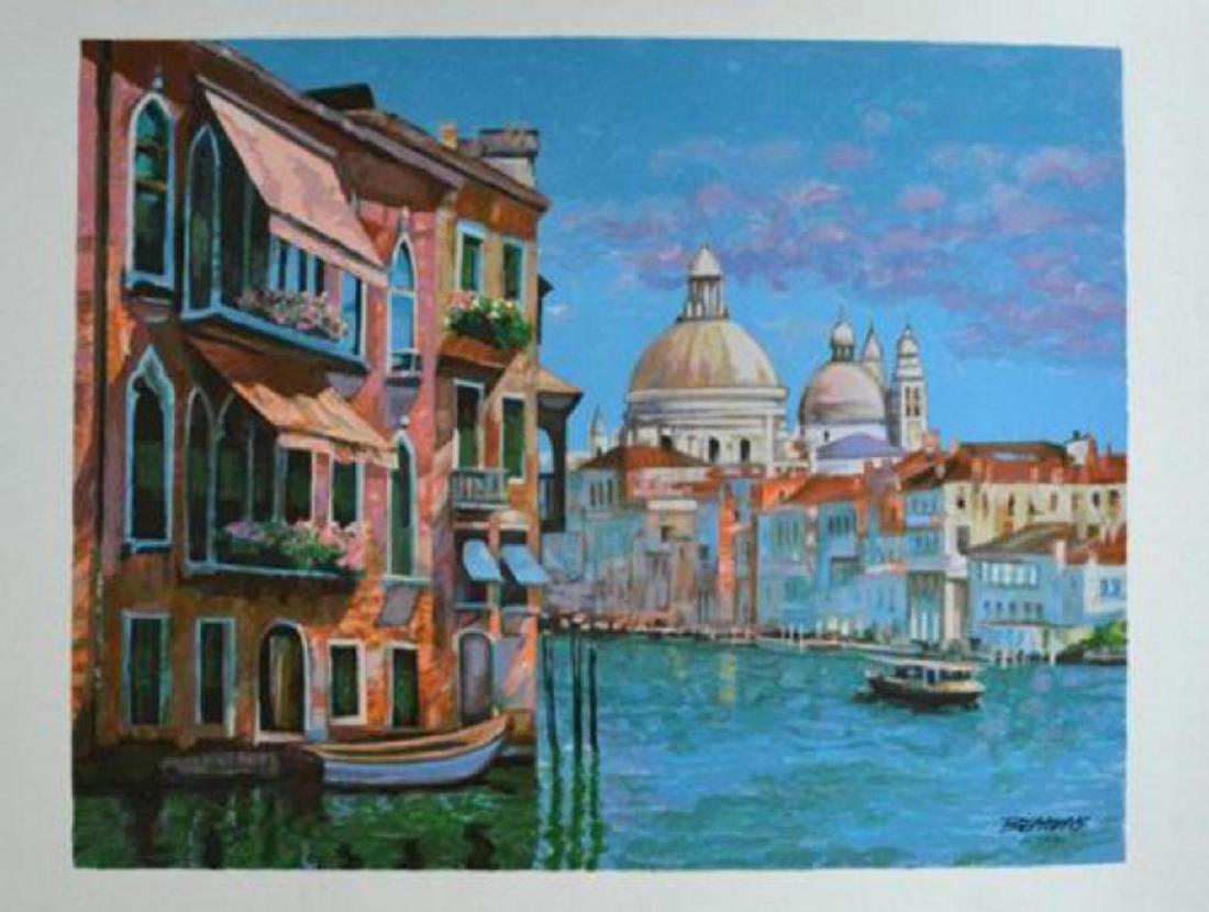 Howard Behrens "Hotel Venezia" Waterview Limited: Howard Behrens Limited Edition Serigraph"Hotel Venezia" Limited Edition, Hand Signed and Numbered and Serigraph entitled "Hotel Venezia" by Howard Behrens. This piece is in excellent condition. Size: 