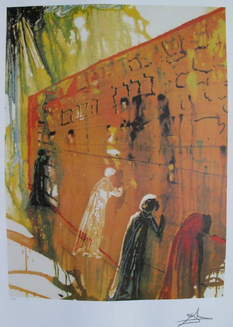 Salvador Dali "WAILING WALL" Praying Limited Edition: SALVADOR DALI"WAILING WALL"LIMITED EDITION LITHOGRAPH FACSIMILE SIGNEDPENCIL NUMBEREDEDITION OF 500DalÃ­ was a skilled draftsman, best known for the striking and bizarre images in his surrealist wor