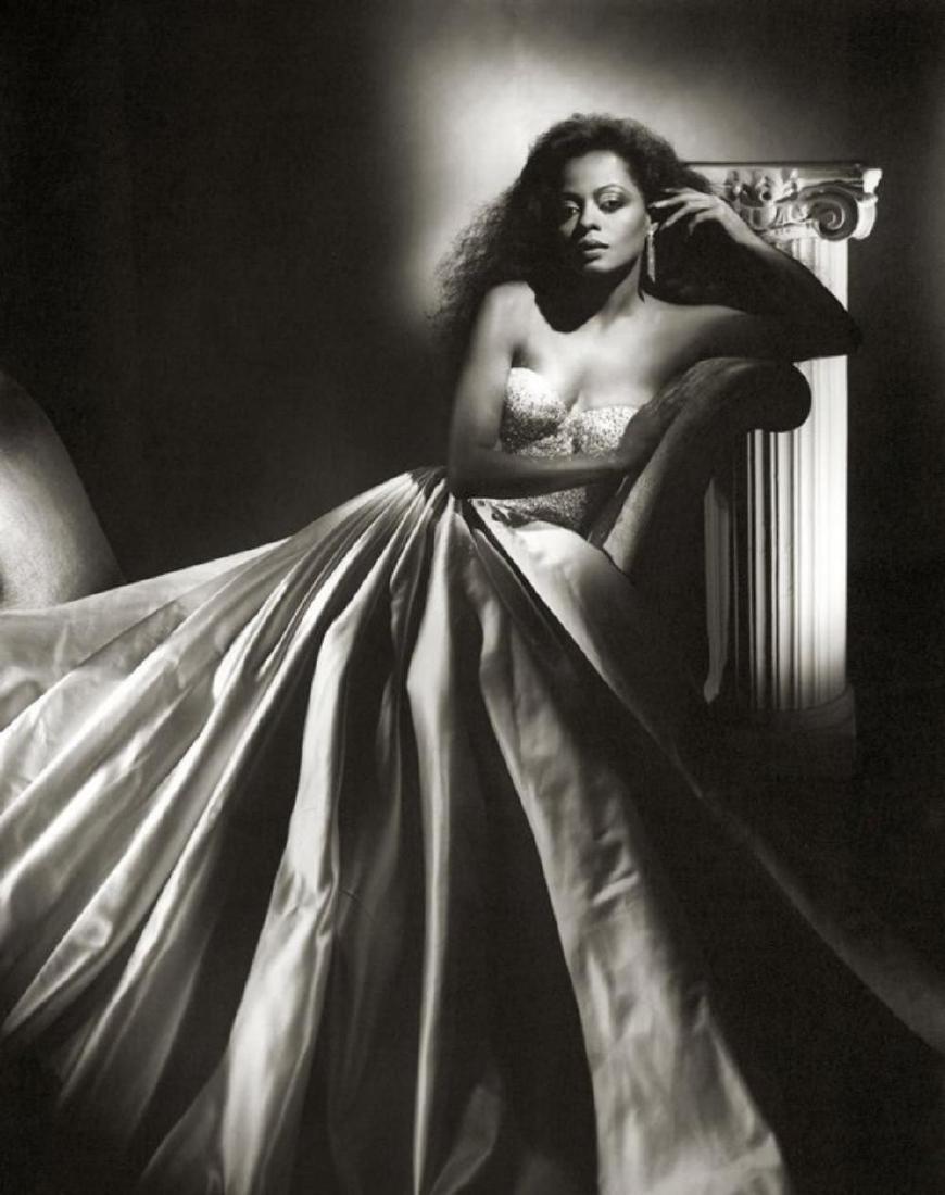 GEORGE HURRELL - Diana Ross: George hurrell, Diana Ross. Vintage printing from portraits The actual items are crisp images Black on black archival matting , 11x14