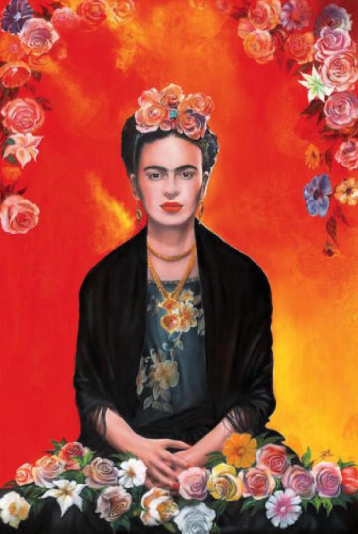 FRIDA KAHLO - SELF PORTRAIT OFFSET LITHOGRAPH 36" X 24": FRIDA KAHLO - SELF PORTRAIT OFFSET LITHOGRAPH 36" X 24"