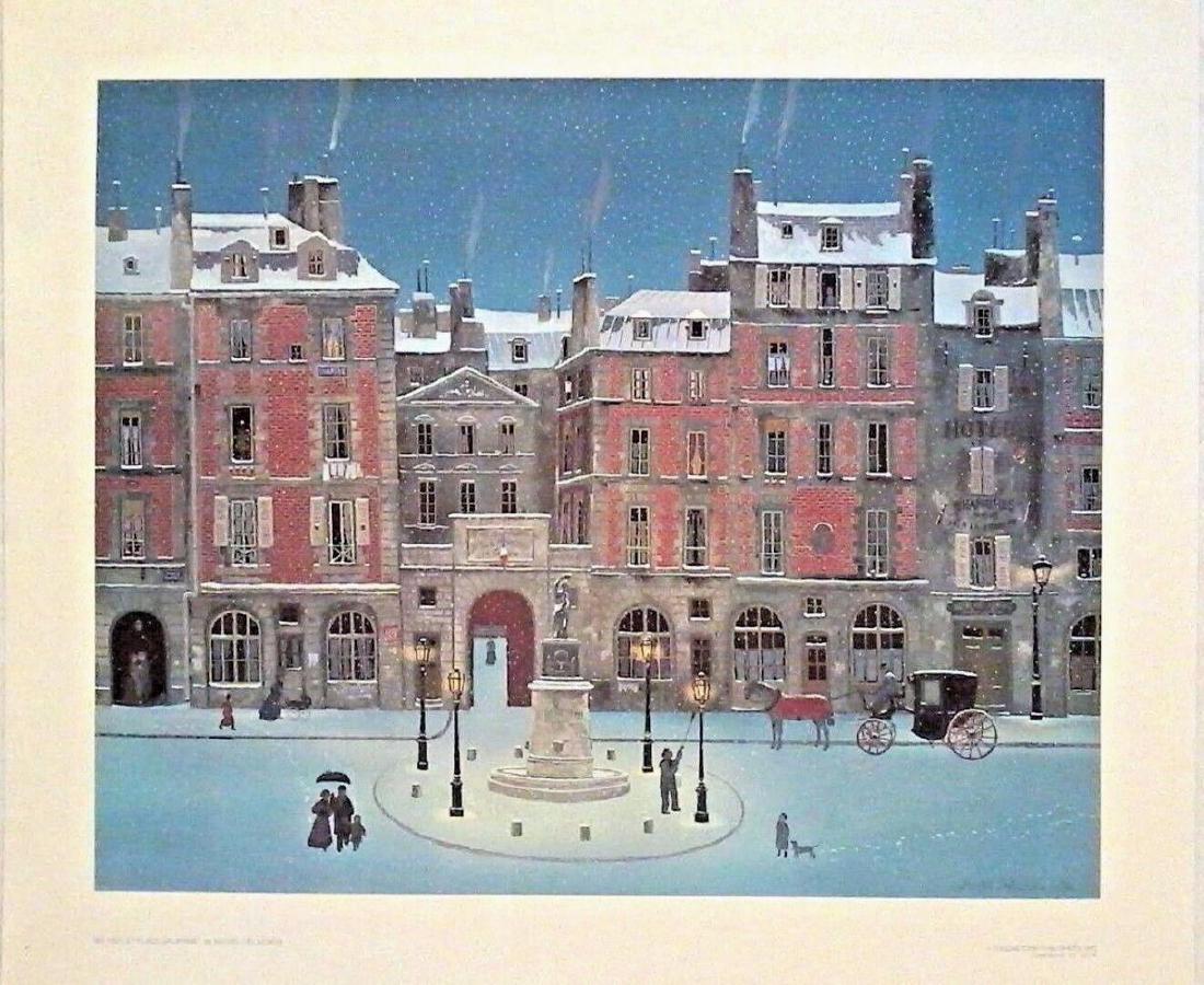 MICHEL DELACROIX 'PLACE DAUPHINE' LITHOGRAPH SIGNED IN: MICHEL DELACROIX (1933- ) Internationally renowned French painter Michel Delacroix is an acclaimed master of the na??f tradition and one of the most popular collected artists in the world today. A sel