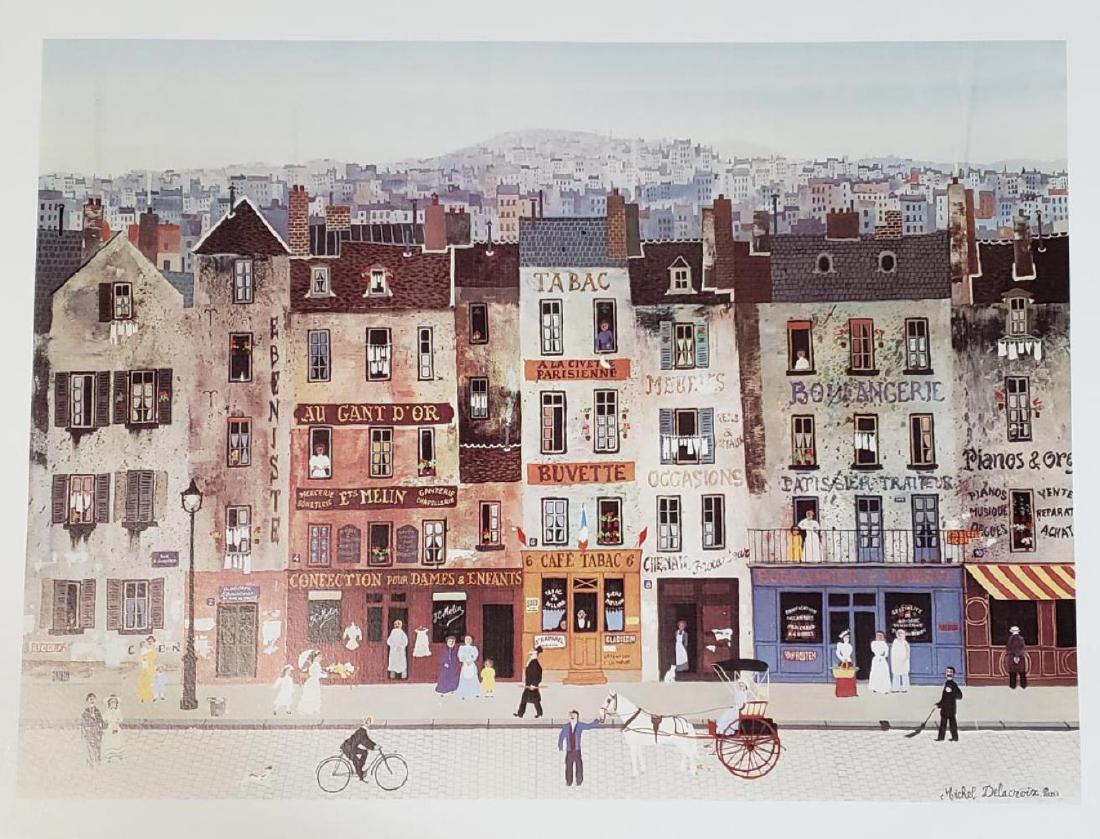 Michel Delacroix, La Civette Parisienne, original litho: Michel Delacroix, La Civette Parisienne, original lithograph signed in print. Size approx 24" x 30"