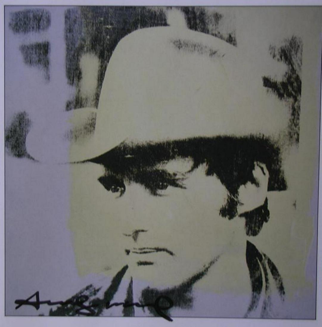 Andy Warhol, Dennis Hopper, Offset Lithograph Portrait: Andy Warhol, Dennis Hopper, Offset Lithograph Portrait 1971 Hand signed size 9" X 9" 14" X 14"