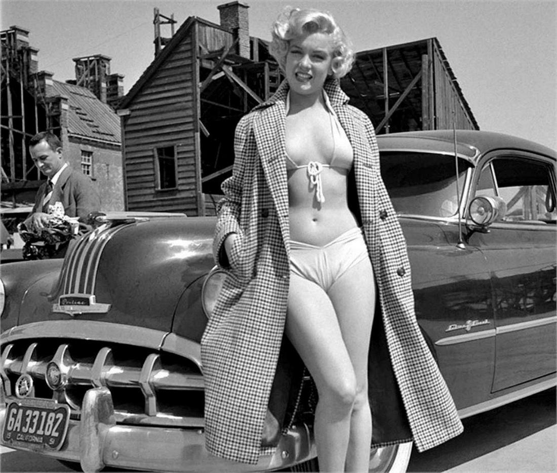 EARL THEISEN, MARILYN MONROE Fox Backlot Los Angeles: Marilyn Monroe poses on 20th Century Backlot 12" x 12" PHOTO Modern Print produced from the original 2.25 film negative Date: 1951 Marilyn Monroe photographed by Earl Theisen Marilyn Monroe poses for 