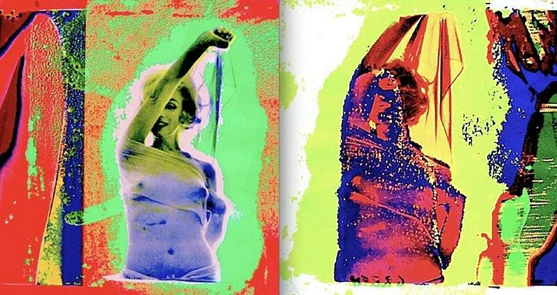 Marilyn Monroe 1968 Bert Stern Silkscreen Serigraph: MARILYN MONROE - 1968 SILKSCREEN SERIGRAPH ART BY BERT STERN THE LAST SITTING DOUBLE SIDED PSYCHEDELIC POP ART DAZZLING BLACK LIGHT DAY GLO VINTAGE AUTHENTIC ORIGINAL EXTREMELY RARE! AUTHENTIC: This i