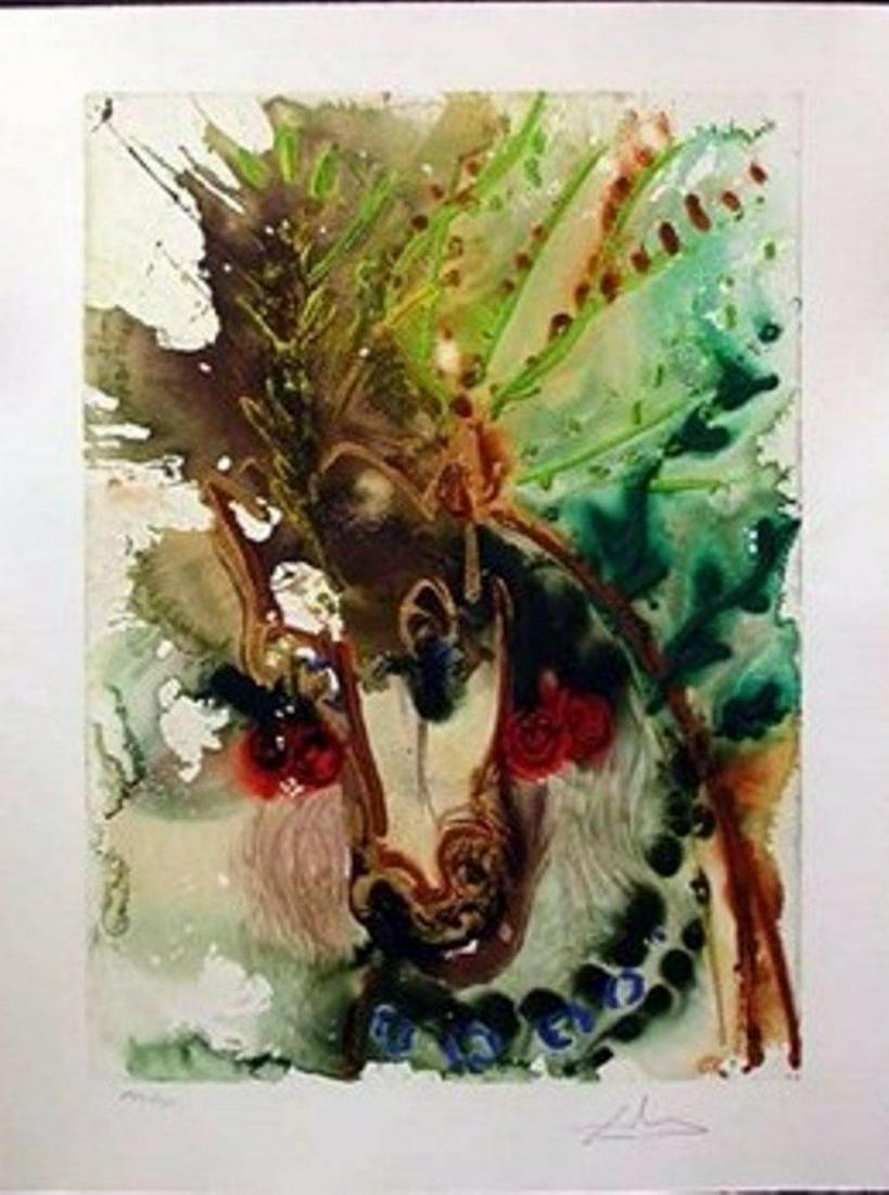 Salvador Dali "Bucephale Horse" Limited Edition: SALVADOR DALI"BUCEPHALE HORSE"LIMITED EDITION LITHOGRAPH FACSIMILE SIGNEDPENCIL NUMBEREDEDITION OF 500(Note: The edition number in the photo will not necessarily be the number you receive) DalÃƒÂ­