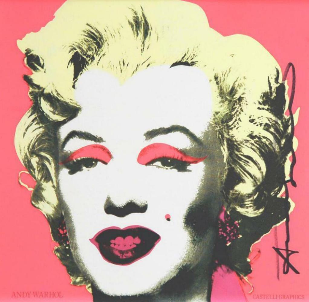 Andy Warhol Marilyn (Announcement) 1981 Hand signed: Andy Warhol Marilyn (Announcement) 1981 Hand signed offset lithograph printed in colours, from the edition of an unknown size, Paper Size: 12 x 12 inch, (305 x 305mm) Images Size: 12 x 12 inch, (305 x