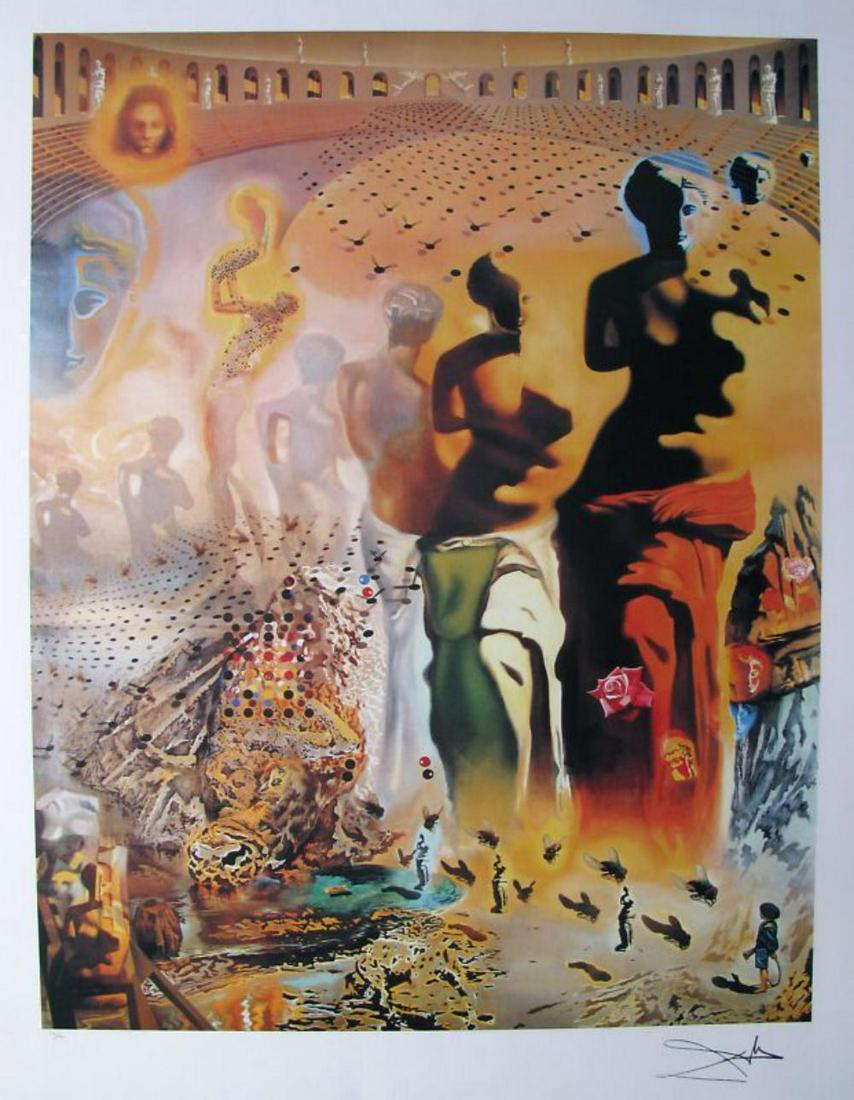Salvador Dali "Hallucinogenic Toreador" Limited Edition: SALVADOR DALI"HALLUCINOGENIC TOREADOR"LIMITED EDITION LITHOGRAPH FACSIMILE SIGNED PENCIL NUMBERED EDITION OF 500 Dali­ was a skilled draftsman, best known for the striking and bizarre images in his s