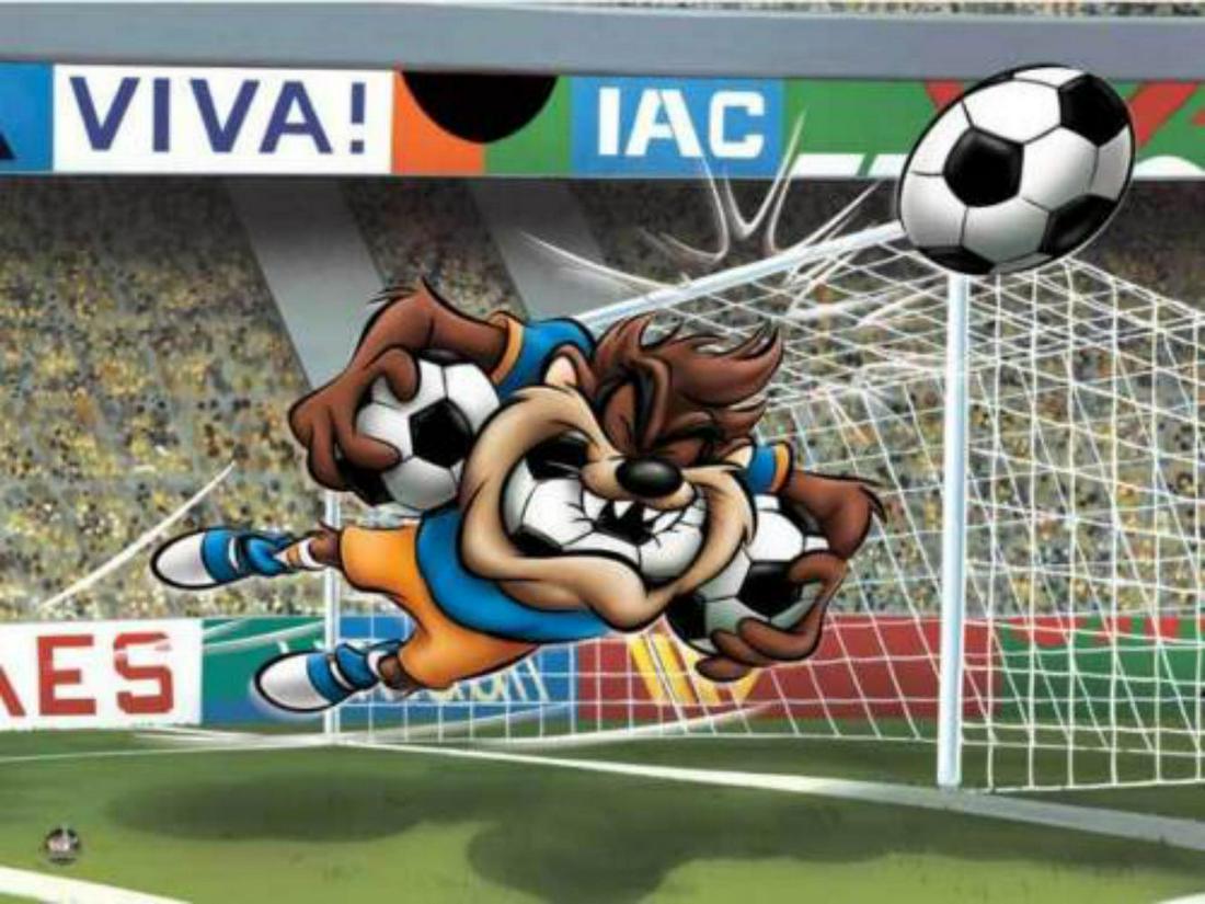 Warner Bros. "Taz Soccer" Tazmanian Devil Soccer Game: Warner Brothers "Taz Soccer" Tazmanian Devil Soccer Game Giclee on Paper Giclee on Paper Official Authorized & Licensed Warner Brothers Animation Giclee Limited Edition Giclee on Paper entitled "Taz S