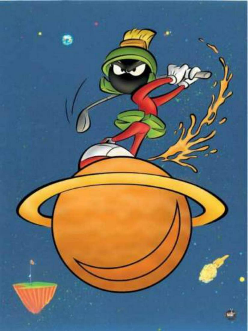 Warner Bros. "MARVIN MARTIAN GOLF" GOLFING ON A PLANET: WARNER BROTHERS "MARVIN MARTIAN GOLF" GICLEE ON PAPER OFFICIAL AUTHORIZED & LICENSED WARNER BROTHERS ANIMATION GICLEE Up for auction is this Limited Edition Giclee on Paper entitled "MARVIN MARTIAN GO