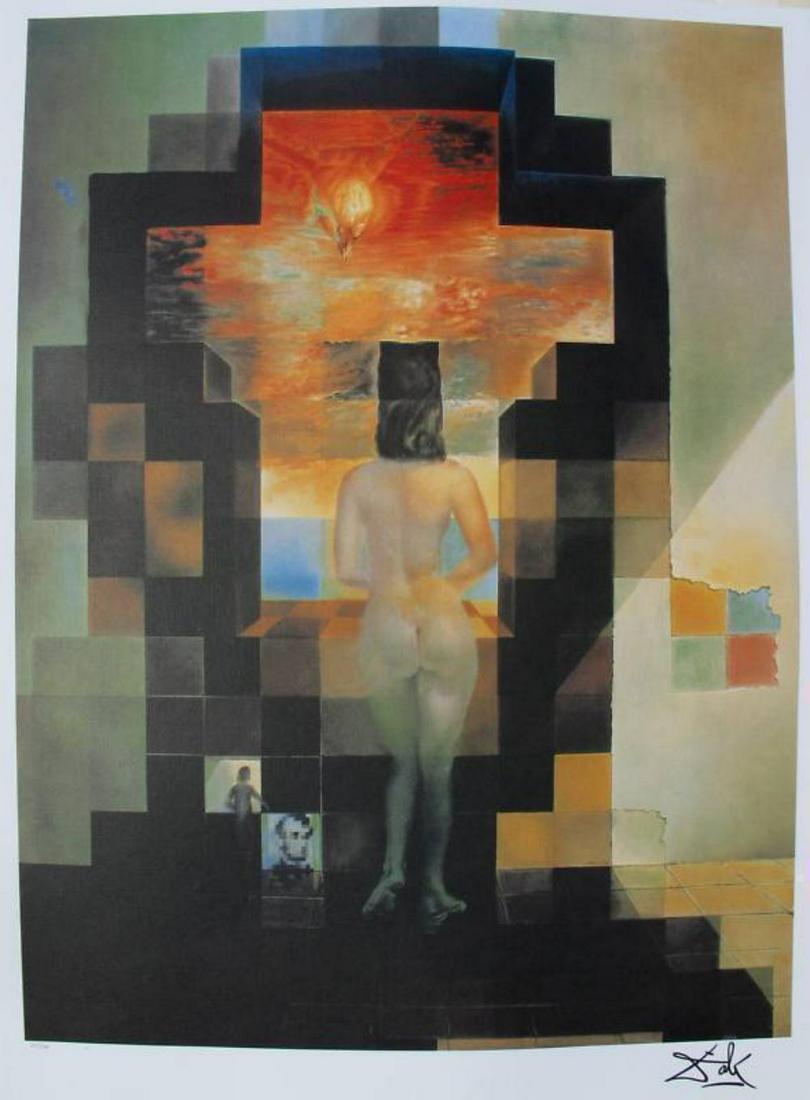 Salvador Dali Lincoln in Dalivision Lithograph LE: SALVADOR DALI LITHOGRAPH and "LIMITED EDITION LITHOGRAPH FACSIMILE SIGNED PENCIL NUMBERED EDITION OF 500 CONDITION: Excellent, Never framed.IMAGE SIZE: 27" x 20.5"PAPER SIZE: 29.75" x 22"