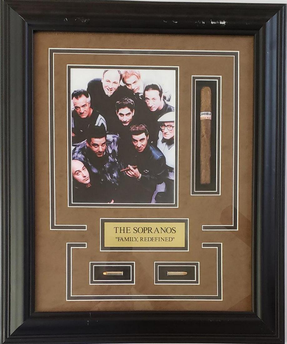 SOPRANOS Shadow Box Picture with Cigar: SOPRANOS Shadow Box Picture with Cigar