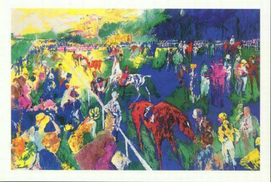 Leroy Neiman Poster PADDOCK AT CHANTILLY rare vintage: LEROY NEIMAN - "PADDOCK AT CHANTILLY" POSTERUp for auction is this rare vintage poster reproduced from the original painting from 1970 entitled, "PADDOCK AT CHANTILLY" by LeRoy Neiman published by Mod