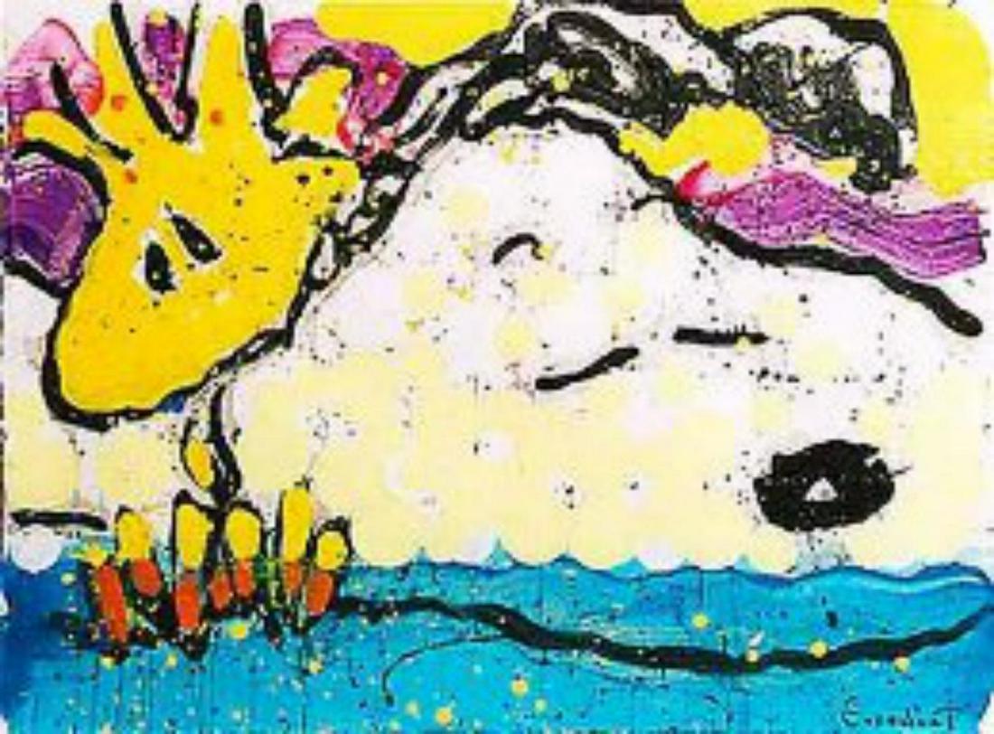 TOM EVERHART "Bora Bora Boogie Bored" Hand Signed/#: Master Artist: Tom Everhart. Bora Bora Boogie Bored is a limited edition hand pulled original lithograph on museum quality deckle-edge paper, numbered and hand signed by Tom Everhart. This is one of t