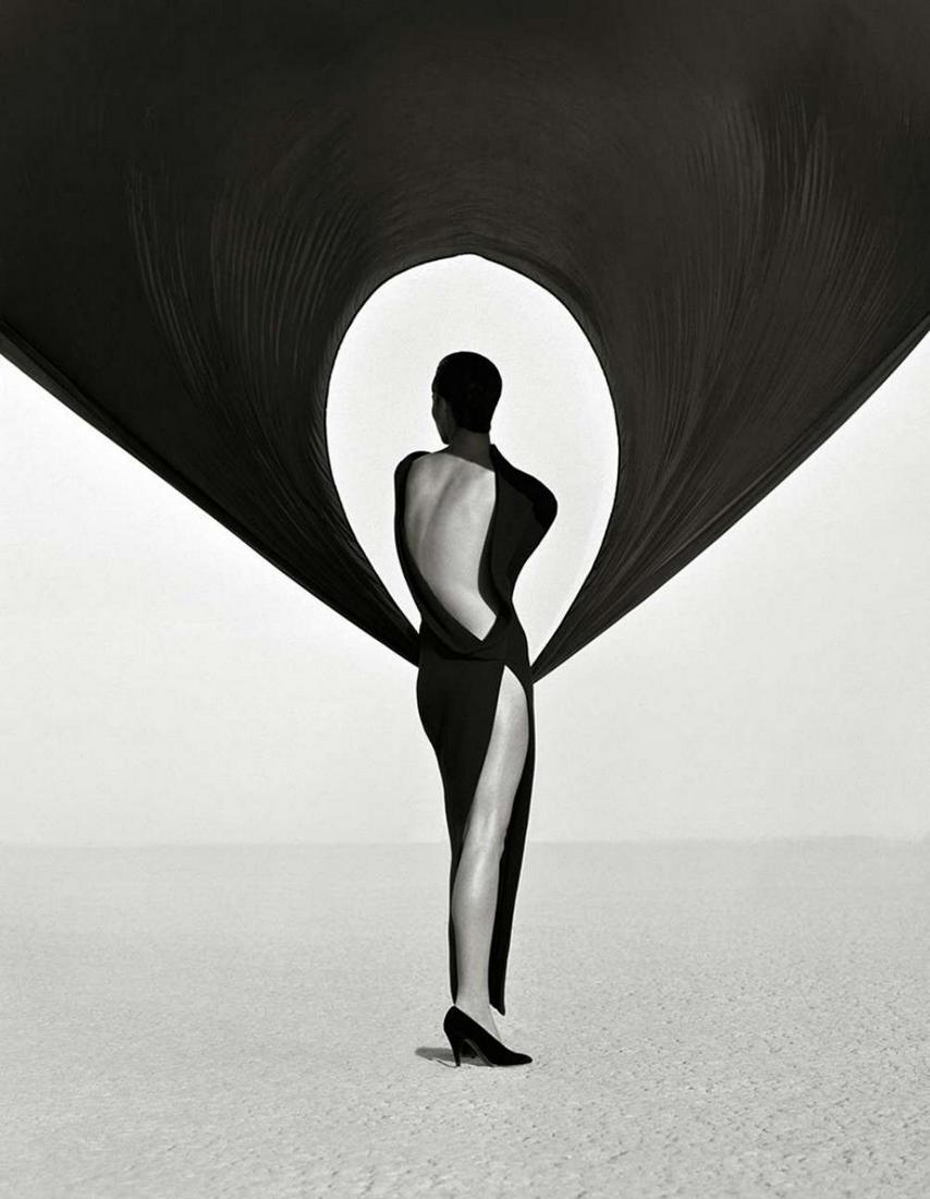 Herb Ritts, Versace Dress, El Mirage, 1990,: Herb Ritts, Versace Dress, El Mirage, 1990, Sheet-Fed Gravure 12x14