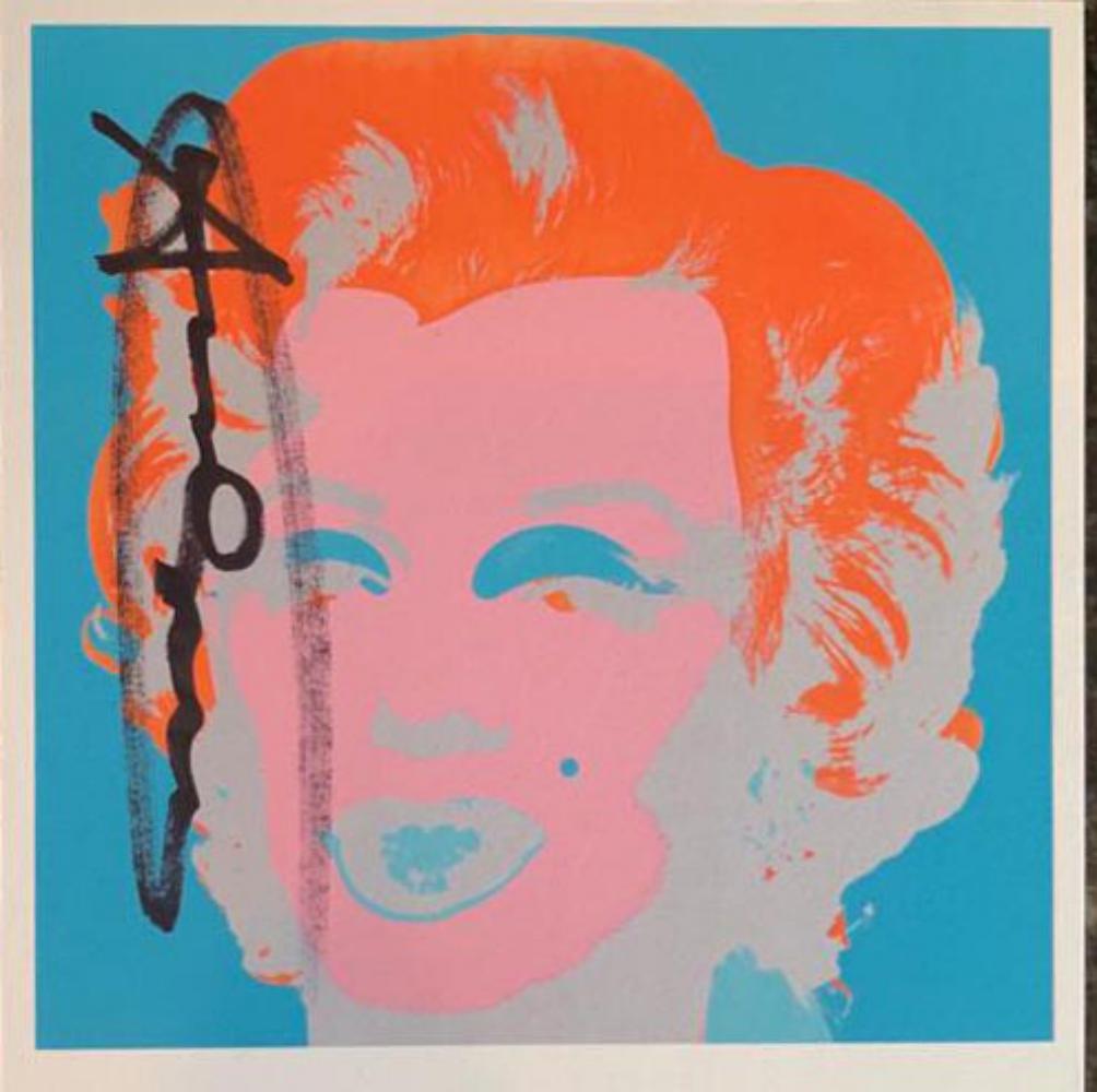 Andy Warhol, Marilyn Monroe 1967 hand signed: Andy Warhol, Marilyn Monroe 1967 invitation card Hand signed offset lithograph printed in colors, from the edition of an unknown size Paper Size: 4.1/8 x 5.7/8 inch, (10.5 x 15 cm) Images Size: 4.1/8