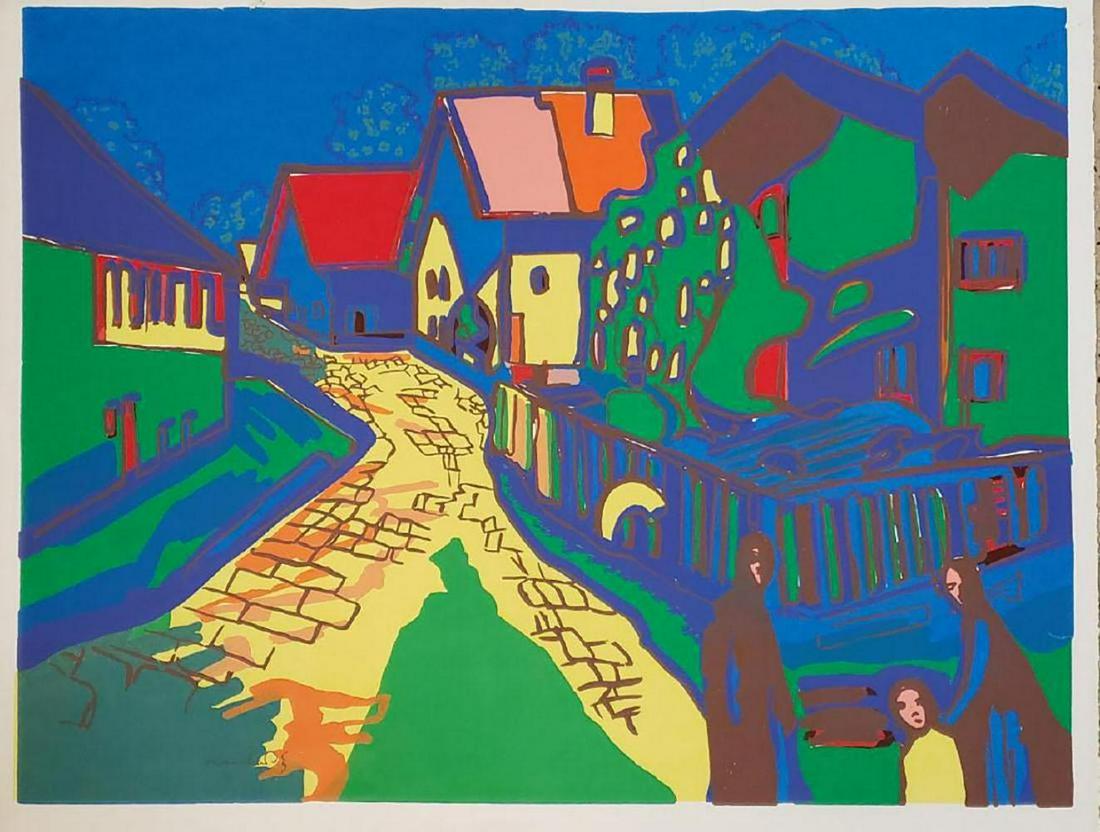 Wassily Kandinsky Lithograph Signed in the plate: Artist: Wassily Kandinsky, After, Russian (1866 - 1944), Lithograph signed in the plate size approx: 20" x 26"