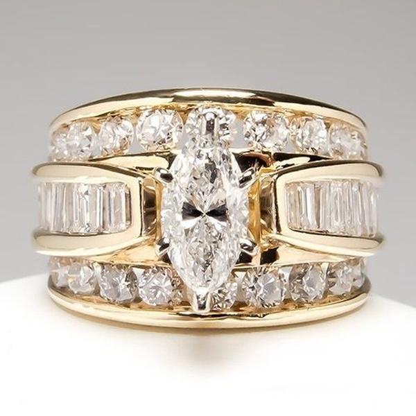 18 K Yellow Gold Jewelry Women Ring Natural Zircon: 18 K Yellow Gold Jewelry Women Ring Natural Zircon Diamond Gemstones. Note: This piece is Hand made and can take up to 3 week before it ship. This piece will be ship from Israel Via EMS ones shipped i